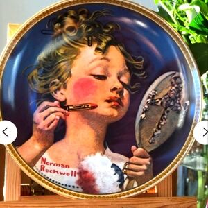 Knowles Norman Rockwells Rediscovered Women Plate Gold RARE Limited Edition